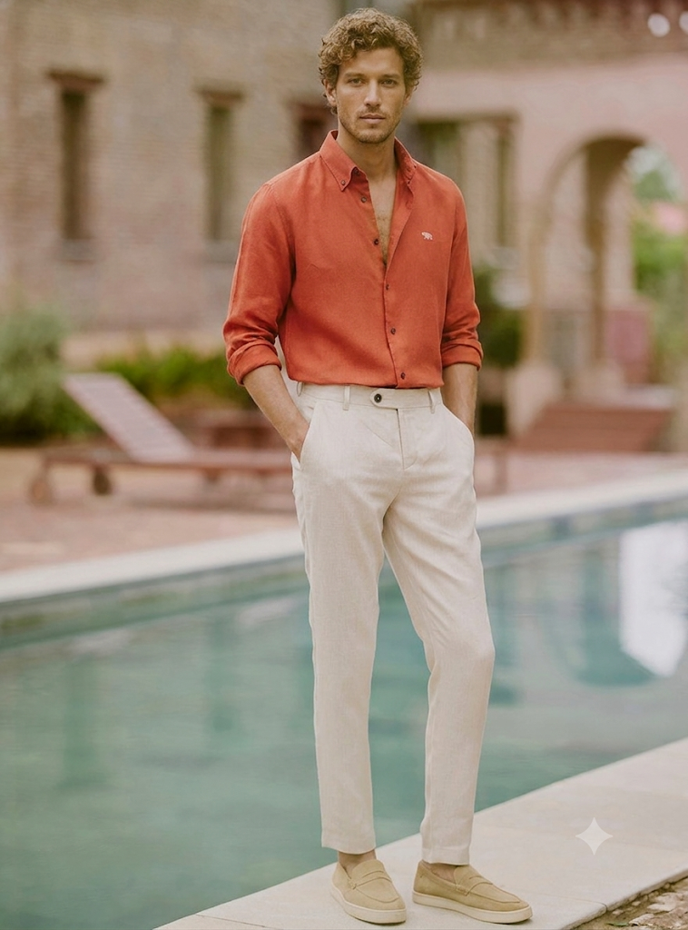 Lead mid-getting-ready, earring in, blazer over shoulder